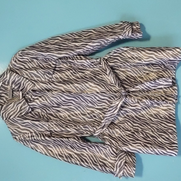 Chico's Jackets & Blazers - Chico's zebra print raincoat jacket